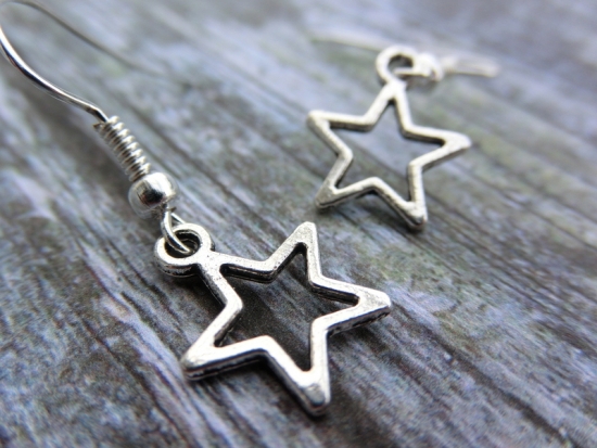 Preview: Sternchen Ohrringe Steampunk Stern